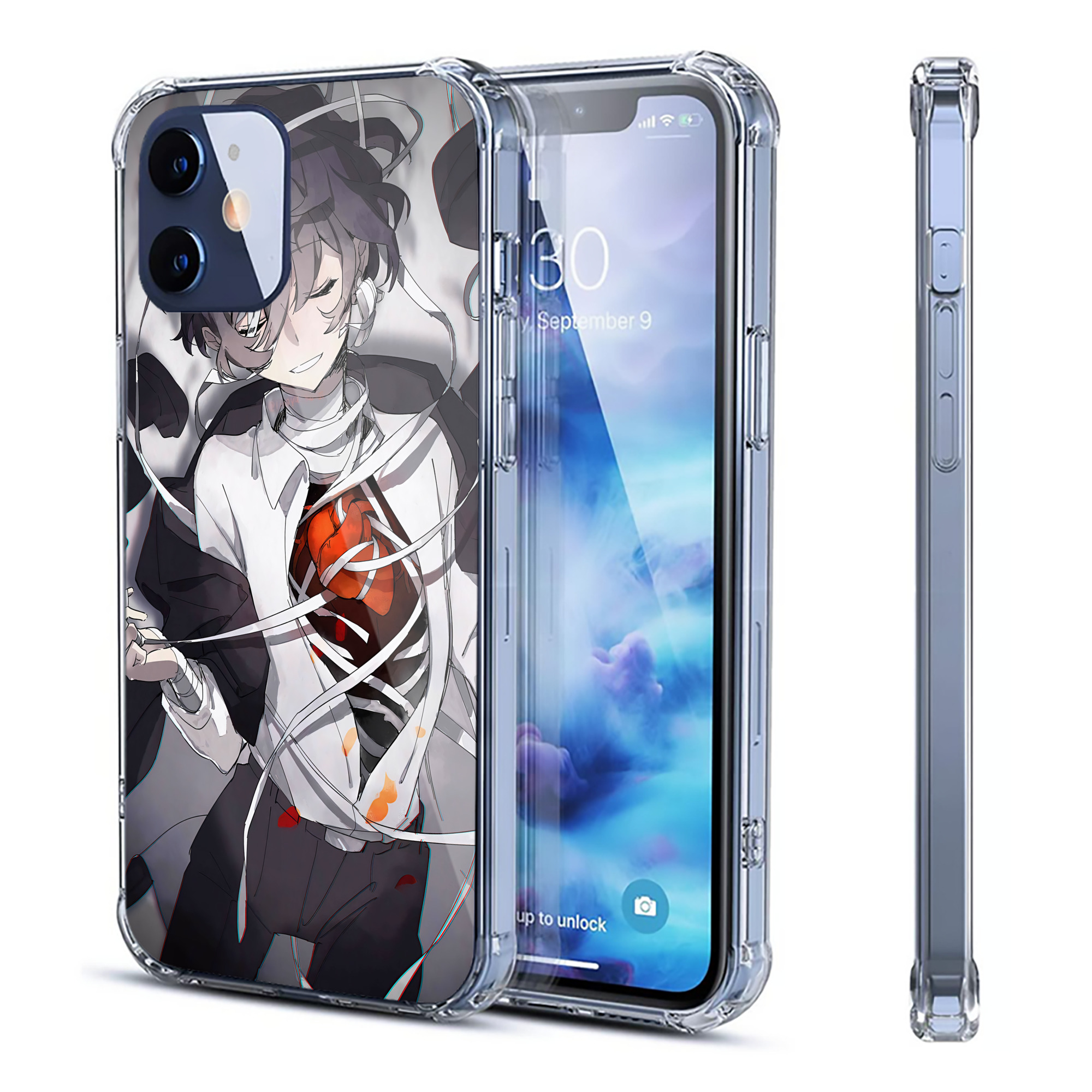（画像用） 文豪ストレイドッグス Bungo Stray Dogs 【iPhone 12シリーズ対応】透明スマホケース（クリアソフトケース）